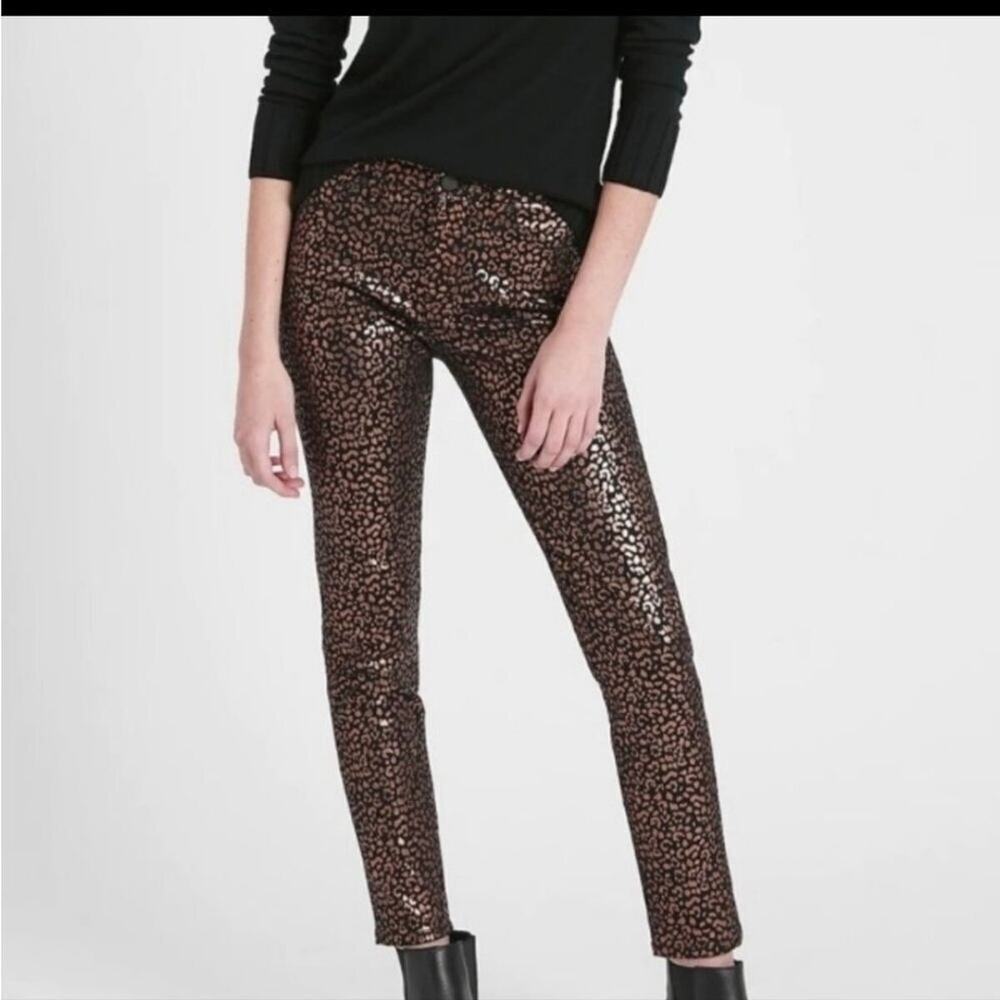 BANANA REPUBLIC
MID-RISE SKINNY METALLIC LEOPARD JEAN NWT SIZE 26